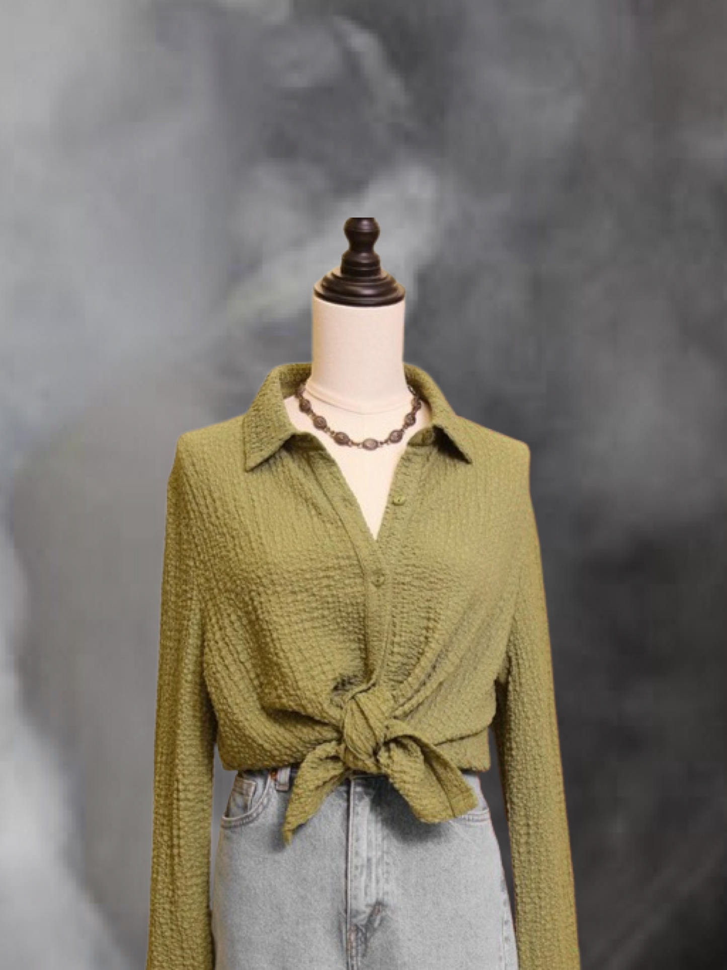 Aurora Textured Top - Sage