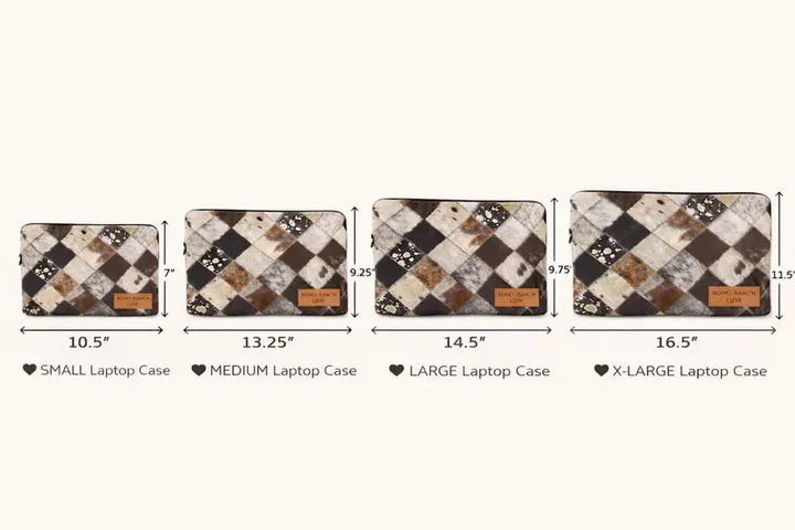 Boho Luxe Cowhide Laptop Sleeve