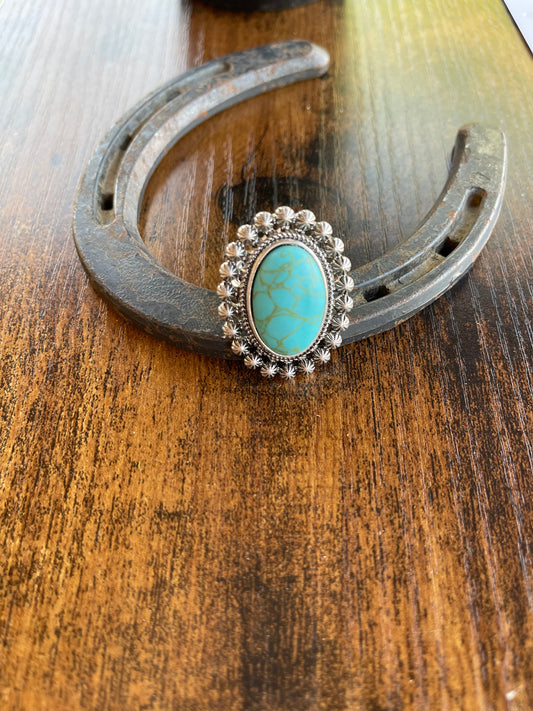 Adriana Stone Ring - Turquoise
