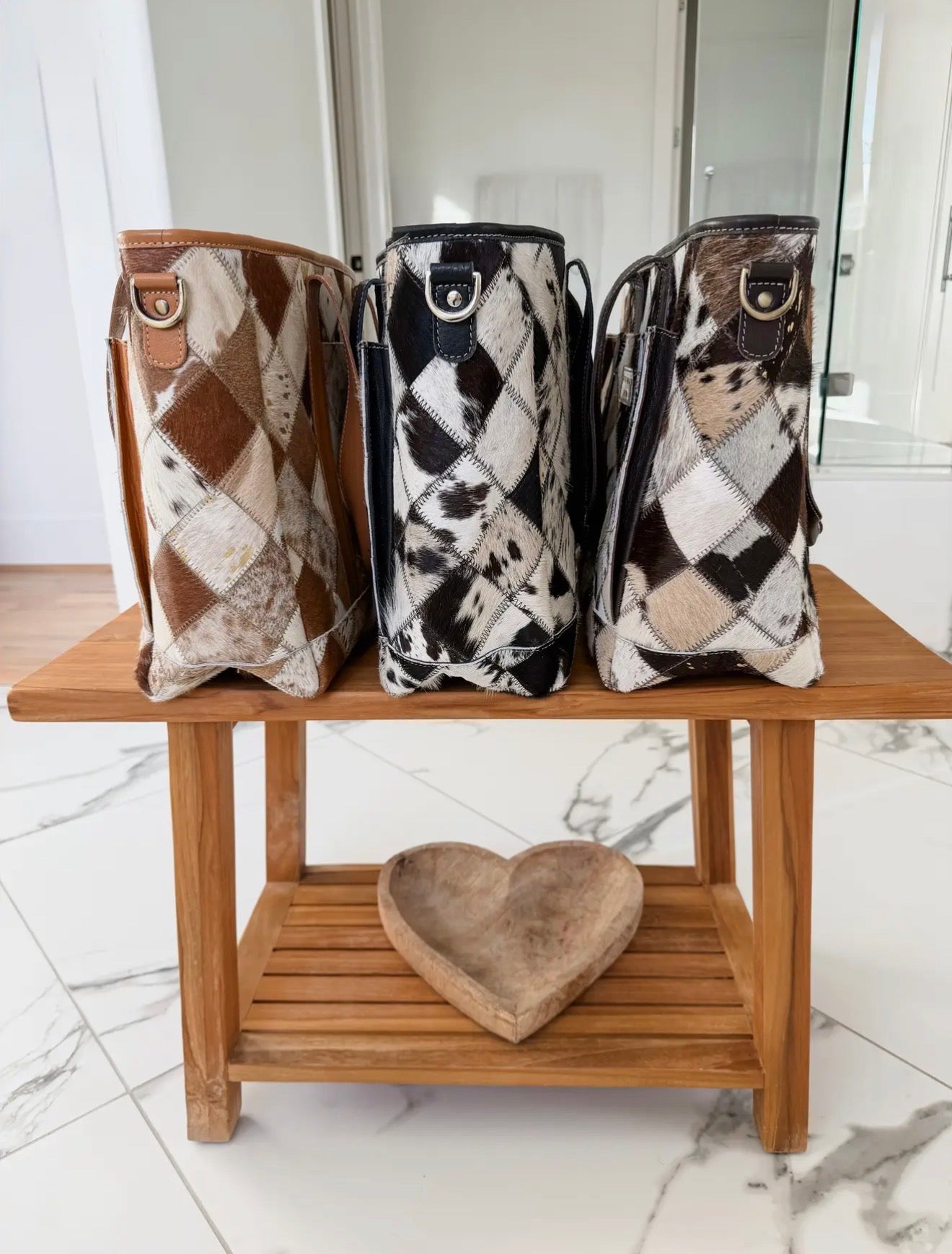 Boho Luxe Cowhide Diaper Bag
