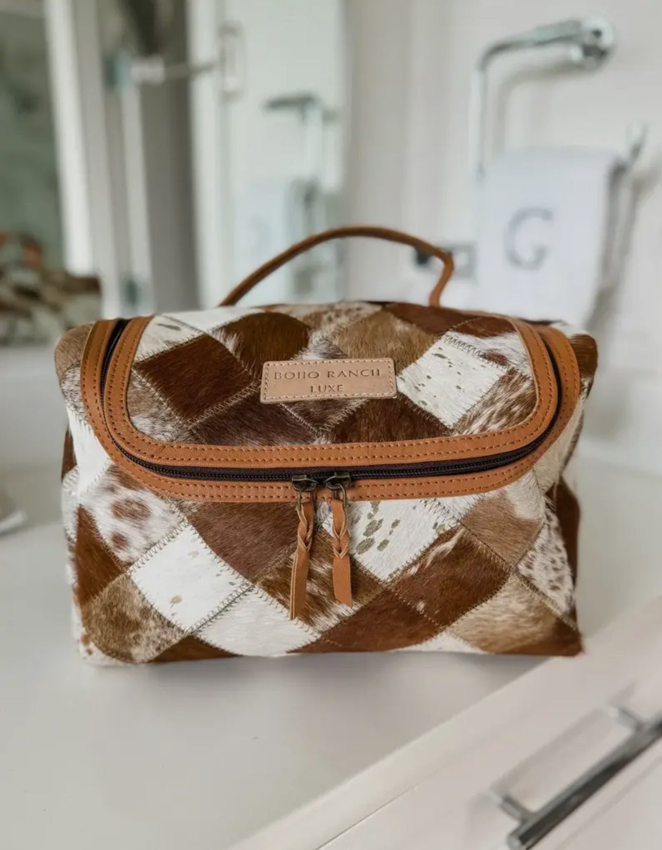 Boho Luxe Toiletry Bag Genuine Hair
Travel Storage