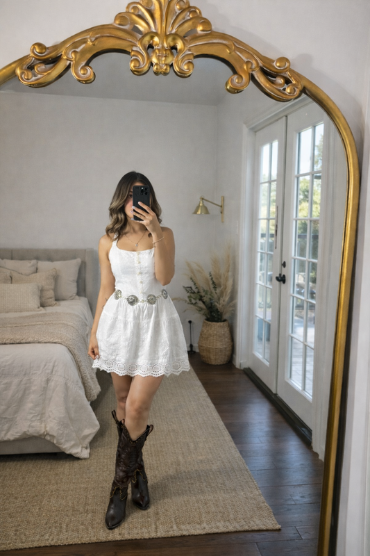 Aurora Eyelet Mini Dress