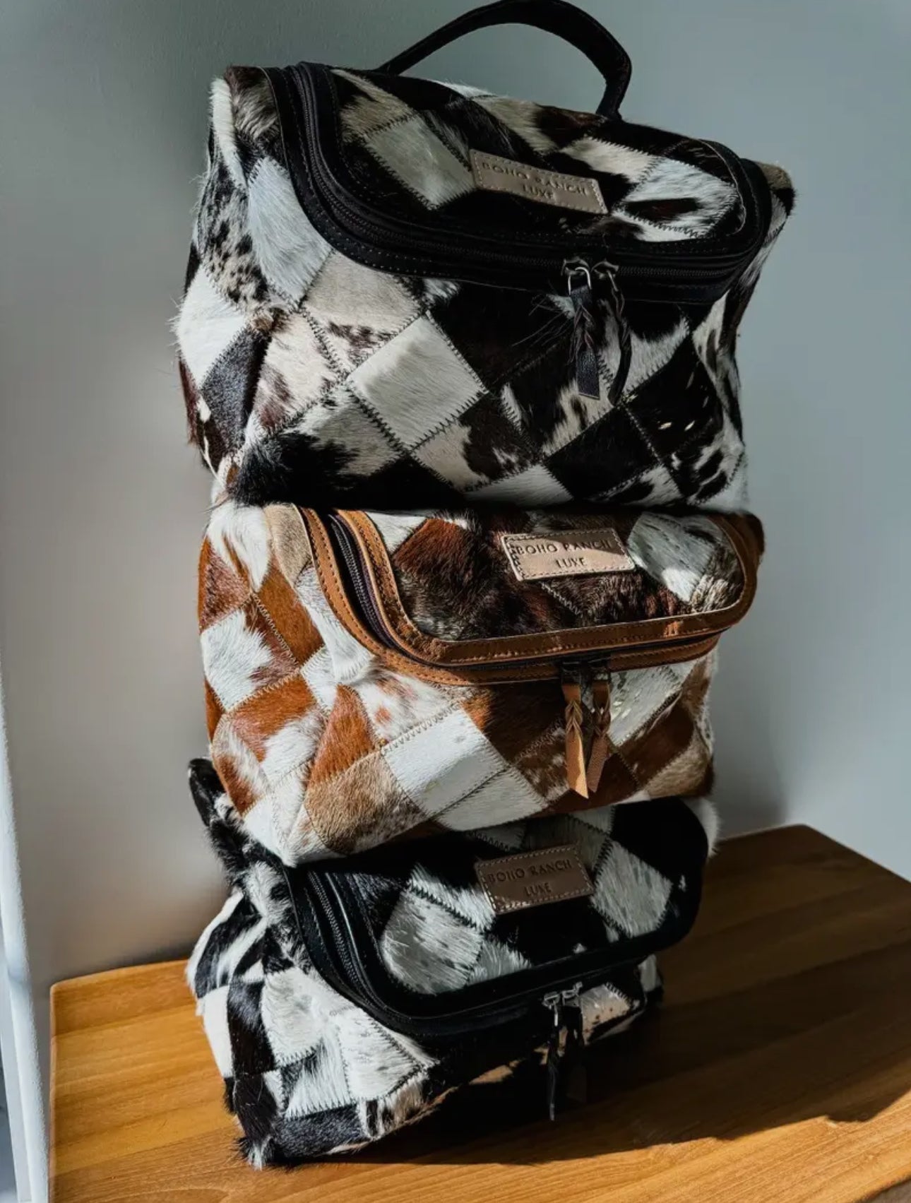 Boho Luxe Toiletry Bag Genuine Hair
Travel Storage