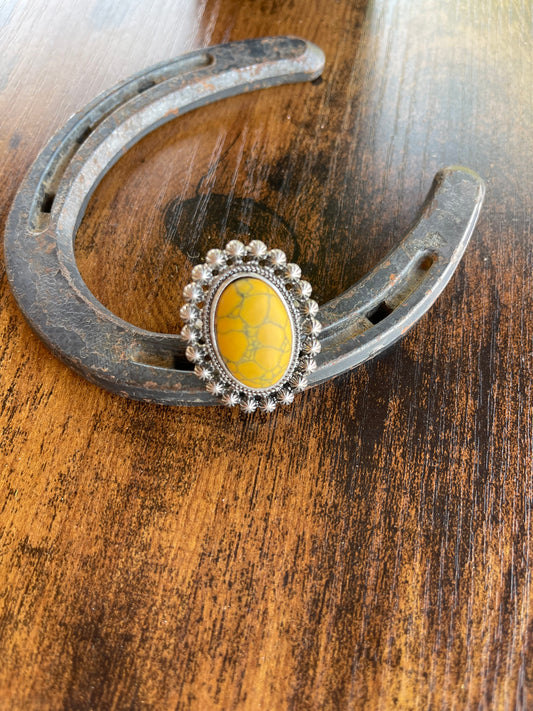 Adriana Stone Ring - Yellow