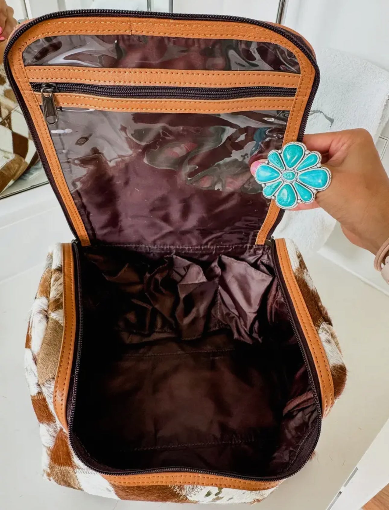 Boho Luxe Toiletry Bag Genuine Hair
Travel Storage