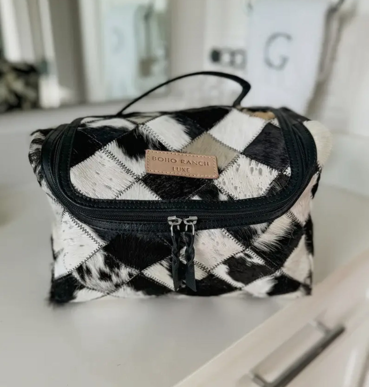 Boho Luxe Toiletry Bag Genuine Hair
Travel Storage