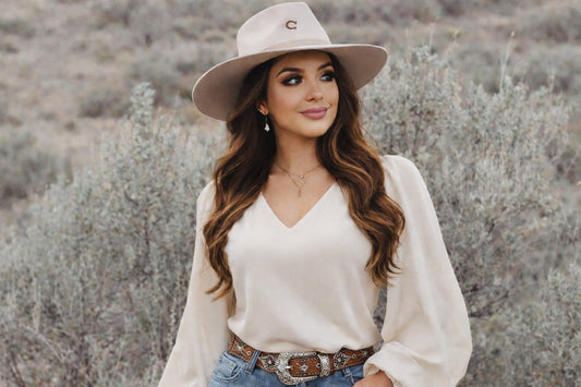 Gisselle Lantern Sleeve Top - Cream