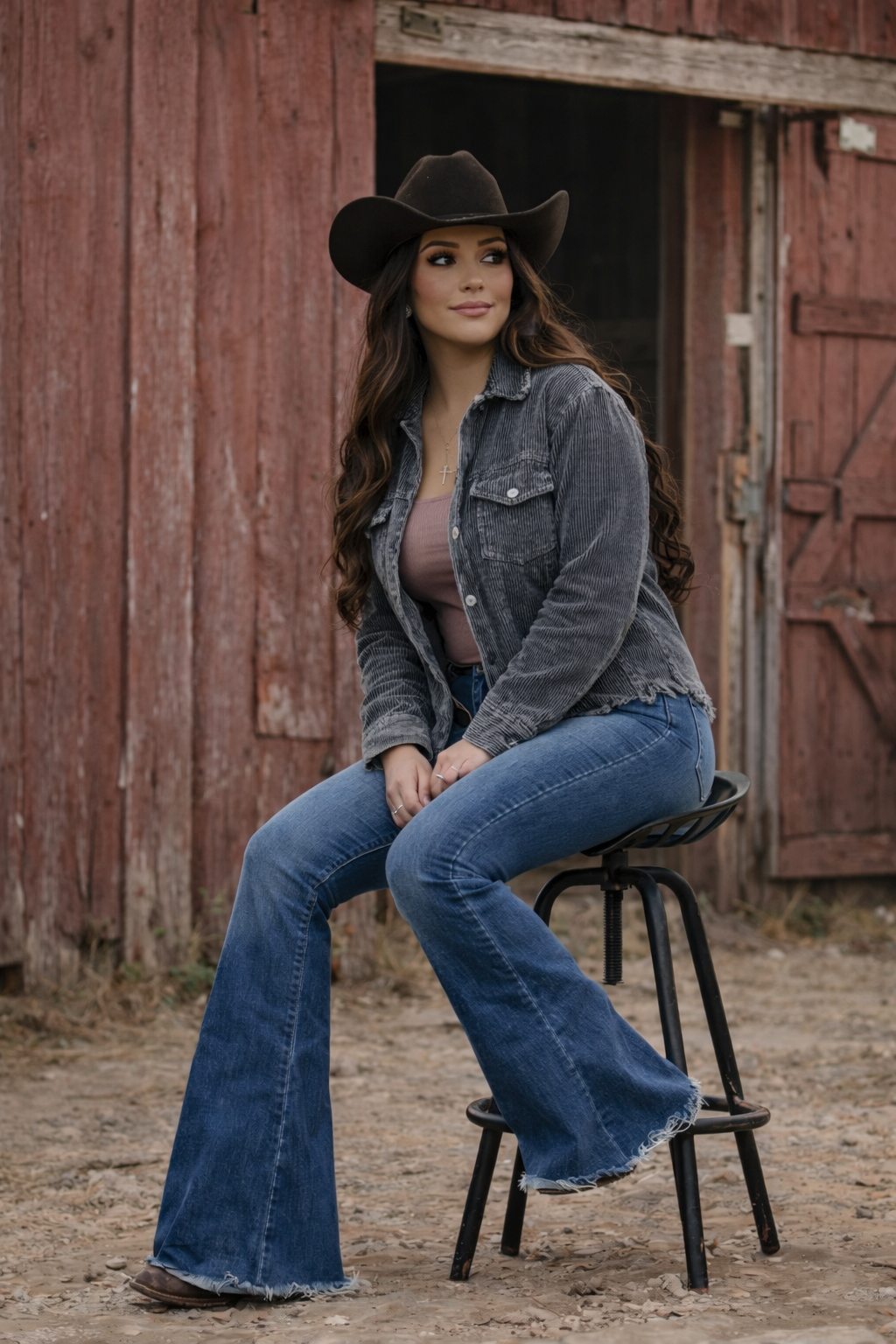 Natalie Corduroy Jacket - DEEP CHARCOAL