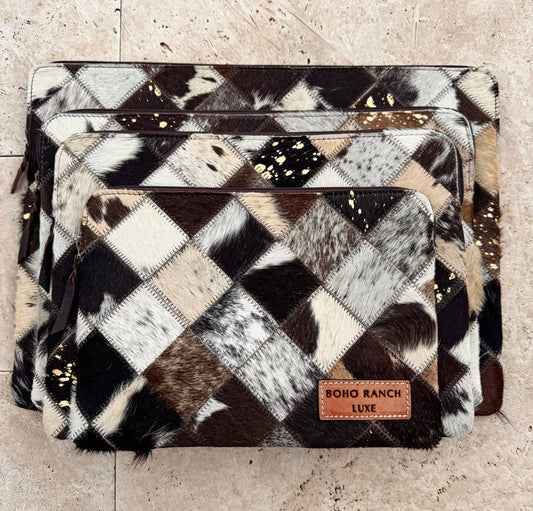 Boho Luxe Cowhide Laptop Sleeve