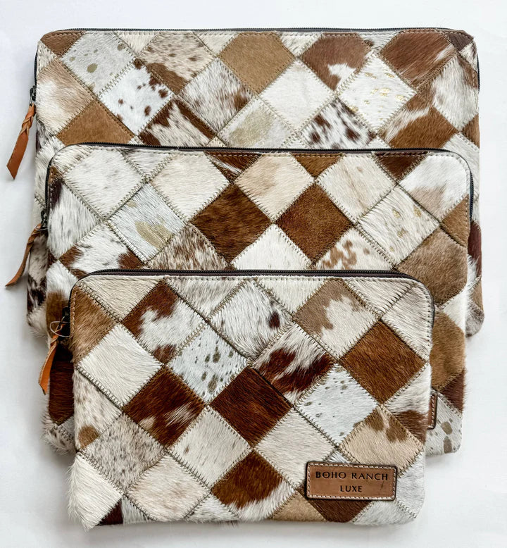 Boho Luxe Cowhide Laptop Sleeve