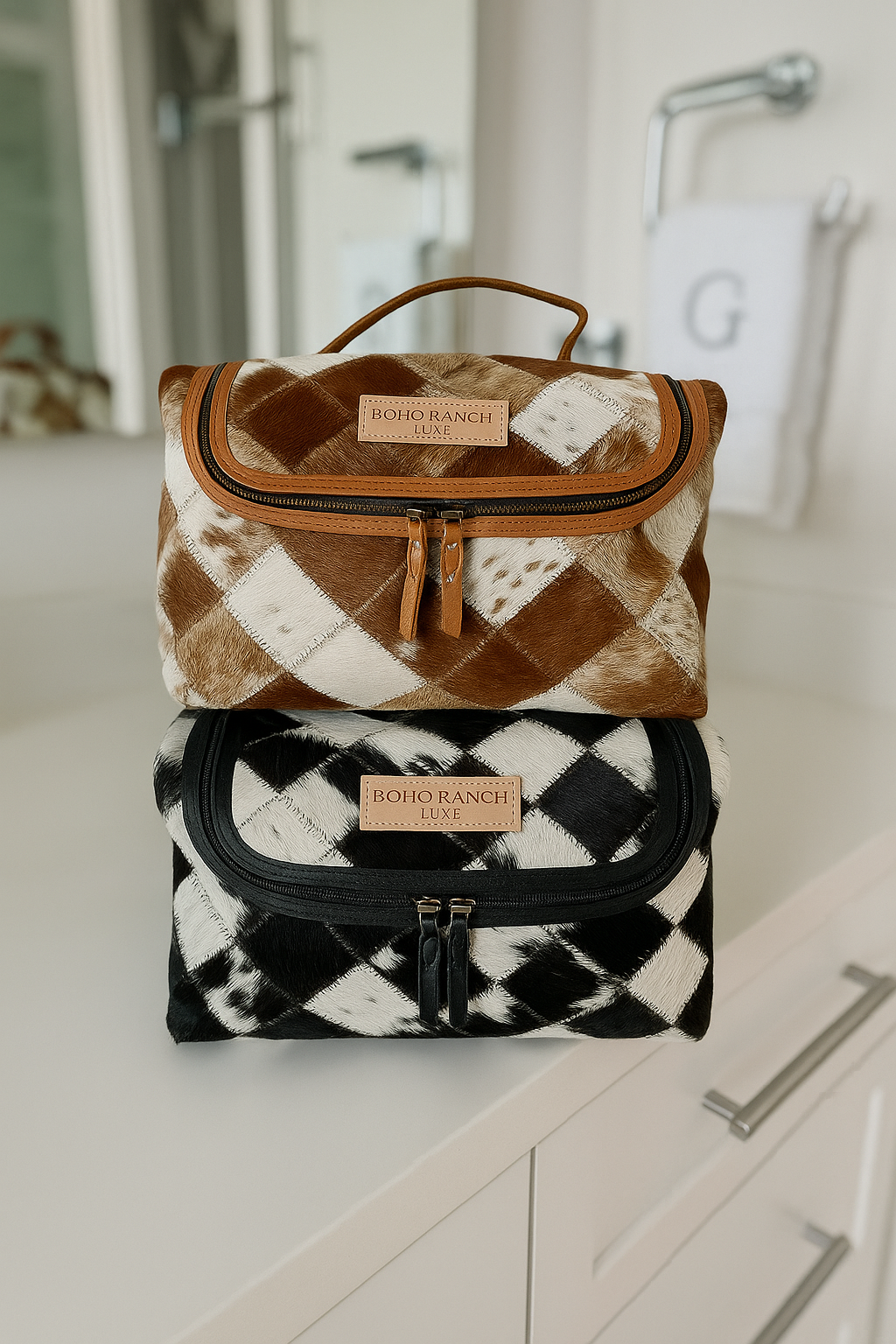 Boho Luxe Toiletry Bag Genuine Hair
Travel Storage